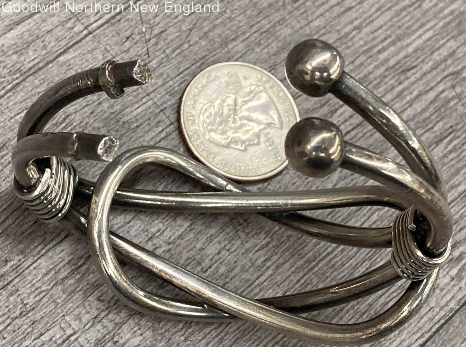 Hallmarked Tests Sterling Silver Interlocking Loo… - image 5