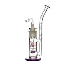 Famous Brandz Tied Stick 10in Borosilicate Glass Rig - Purple