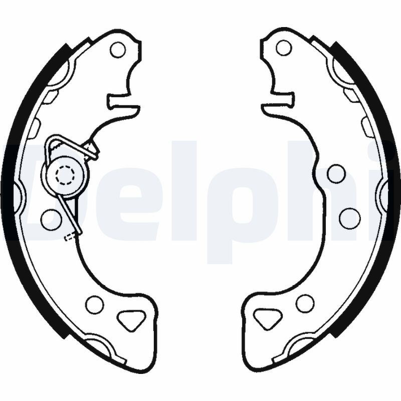 Rear DELPHI-OE LS1319 Brake Shoe Set for CITROËN,MEGA,PEUGEOT