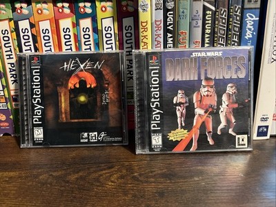 PS1 Lot - CIB - Hexen & Star Wars Dark Forces - Ships In Box 
