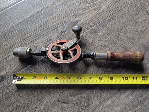 Antiguo batidor de huevos Goodell Pratt Company 12" taladro manual batidor de huevos - Imagen 7 de 7