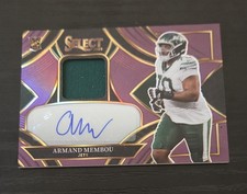 2025 Panini Select Premier Level Auto Membou #176 Purple Prizm /49 RC Jets NFL