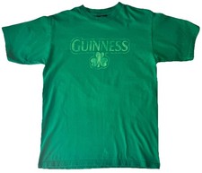 Guinness Logo Shirt Mens size M Green Graphic Short Sleeve 100 PreShrunk Cotton
