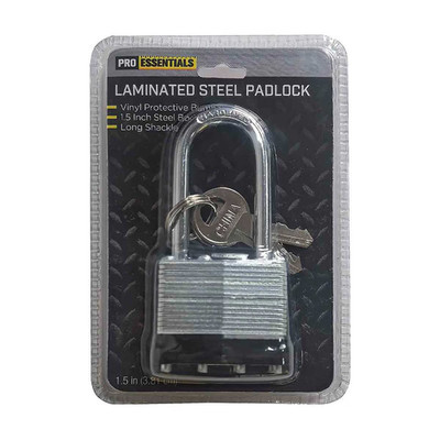 PRO ESSENTIALS Laminated Steel Padlock N0115