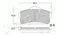 Japko BremsbeläGe Bremsbelagsatz Vorderachse FüR Ligier JS50 Microcar M.Go