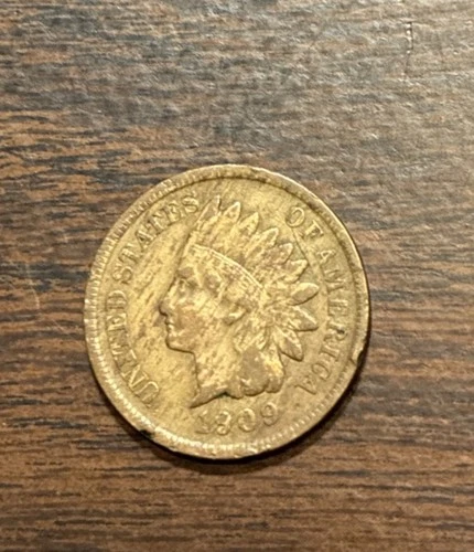 1909-S Indian Head Small Cent, Final Year Issue, Key Date, Old US Penny, Fine