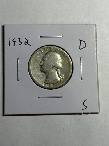 1932-D 25c Silver Washington Quarter VG Key Date