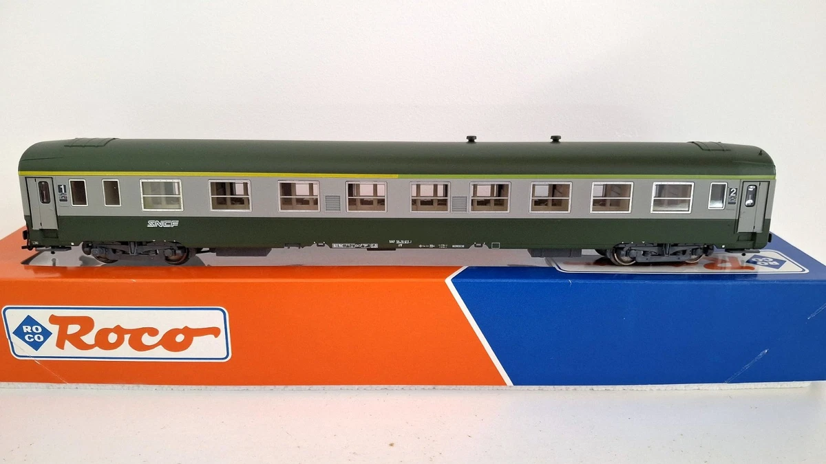 Voitures de voyageurs Roco en fonction d'éclairage en plastique pour modélisme ferroviaire à l'échelle HO
