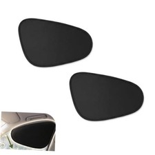 Car Window Shades, Heat Insulating Glare Protection Shield, Static 2 PCS Black