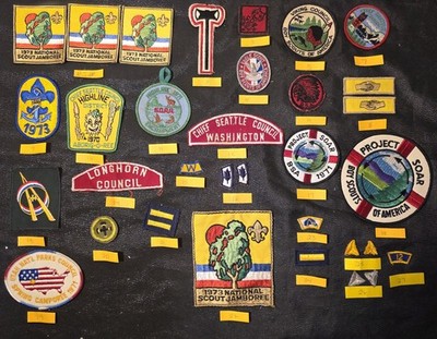 Vintage 40pc Lot Boy/ Cub Scouts Of America Merit Badges, Pins, Patches 50-70s