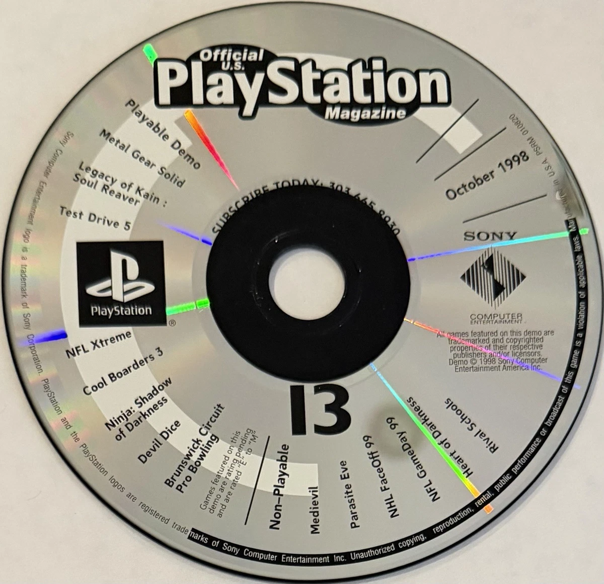 Demo Disc PlayStation Magazine - Pour PS1 (PlayStation) | Disque 33, état Comme Neuf