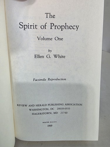 Set Spirit of Prophecy Vol 1-4 Facsimile By Ellen G. White SDA Adventist - Picture 5 of 9