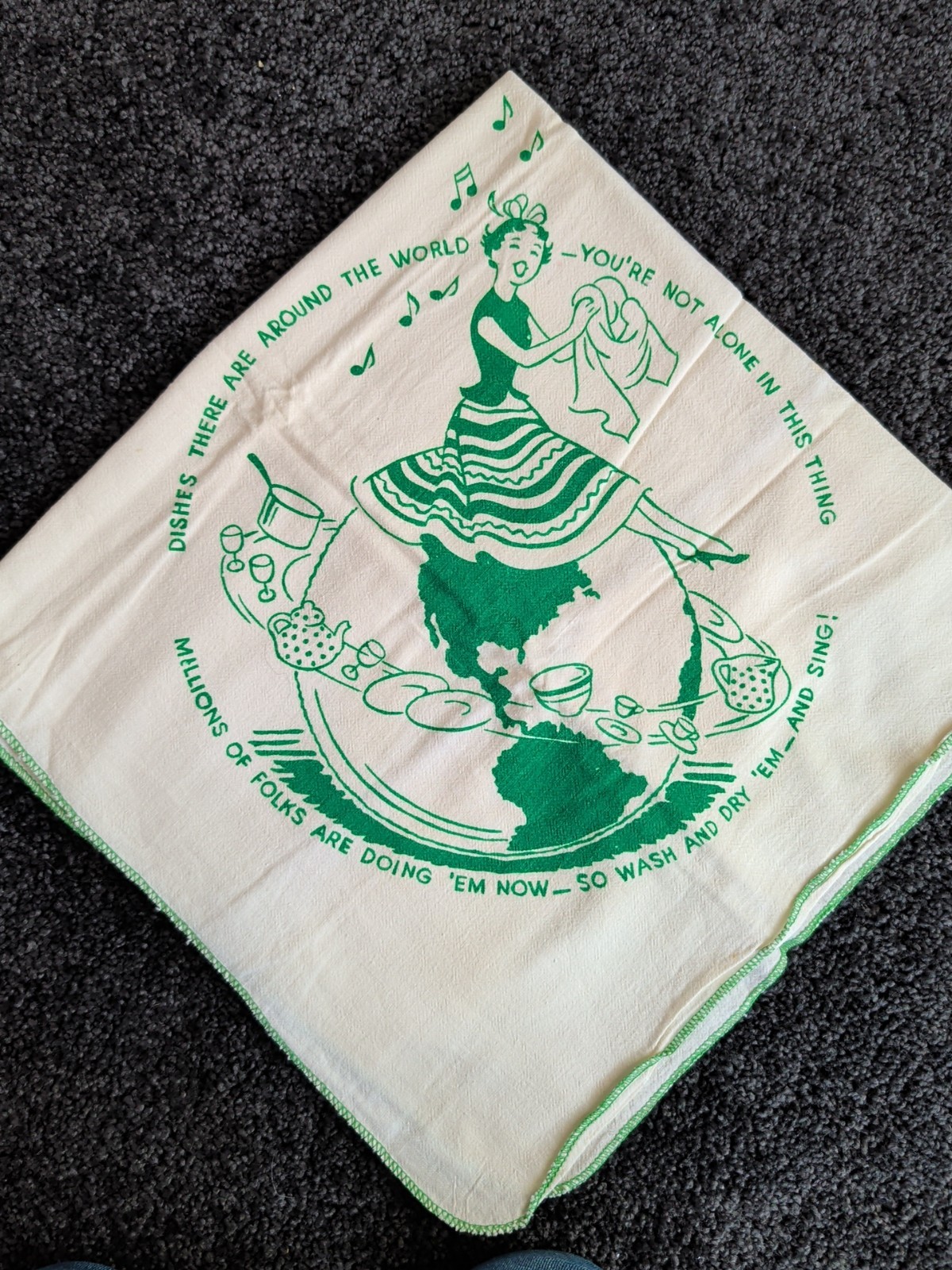 Flour Bag Kitschy "dishes...around The World"