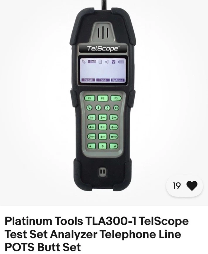 Platinum Tools TLA300-1 TelScope Juego de prueba Analizador Línea telefónica POTS Juego de culata Foto 3 de 3