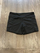 Mens Compression Booty Shorts Jock Spandex Tights Medium Black