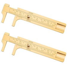 Konohan 2 Pcs Brass Vernier Caliper Pocket Handy Measuring Mini Tool... 