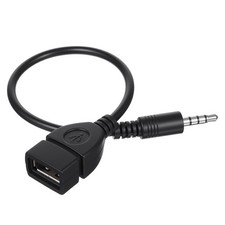 FdcLixuvol USB to AUX Audio Adapter, 3.5 mm Male Jack Plug Black