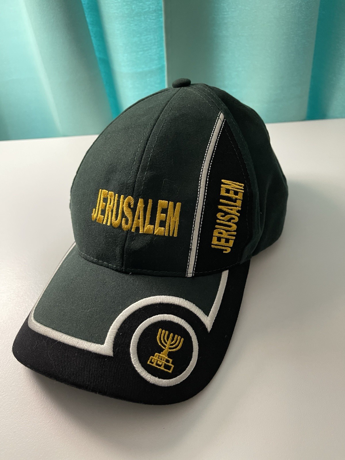 Jerusalem Green and Black Adjustable Baseball Hat… - image 1