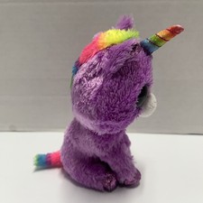 TY Beanie Boos Rosette the Purple Unicorn Beanbag Plush Toy 7" Pre-Owned