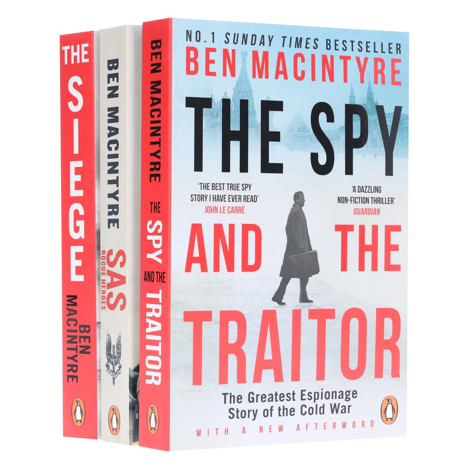 Ben Macintyre Unisex Grey/Red 3 Books Collection Set (The Spy And The Traitor, Sas: Rogue Heroes & The Siege) - Image 4