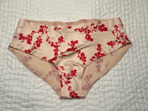 Vintage Victoria's Secret seidig glatter Satin unsichtbarer nahtloser Hiphugger Höschen