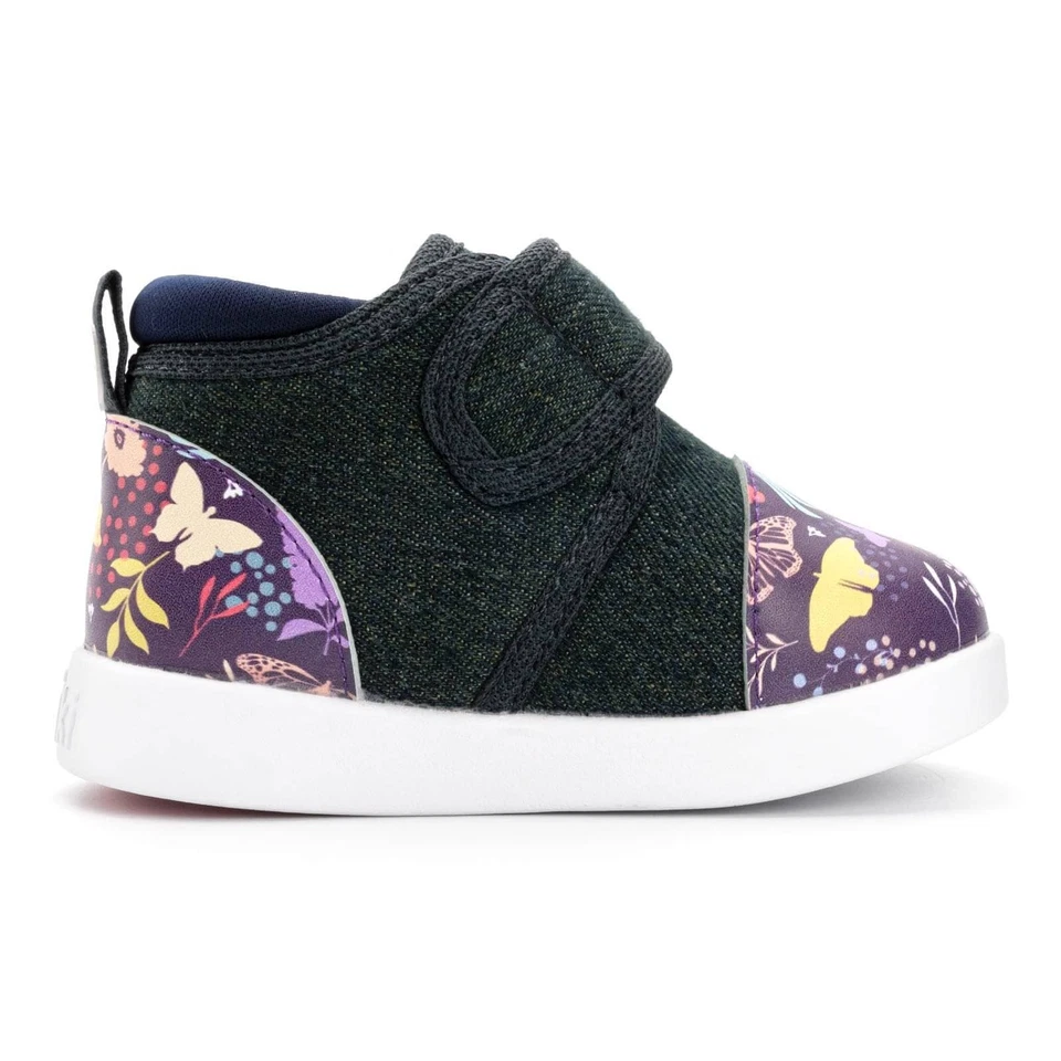 Zapatos para niños pequeños sin chirridos iki Butterfly Daydream | Púrpura/Denim Foto 3 de 4