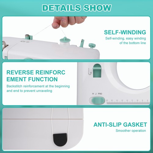 Portable Sewing Machine 12 Stitches | Multifunctional Mini for Travel & Craft - Picture 5 of 16