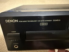Denon DCM-370 5 Disc CD Changer Black CD Player with Headphone Jack