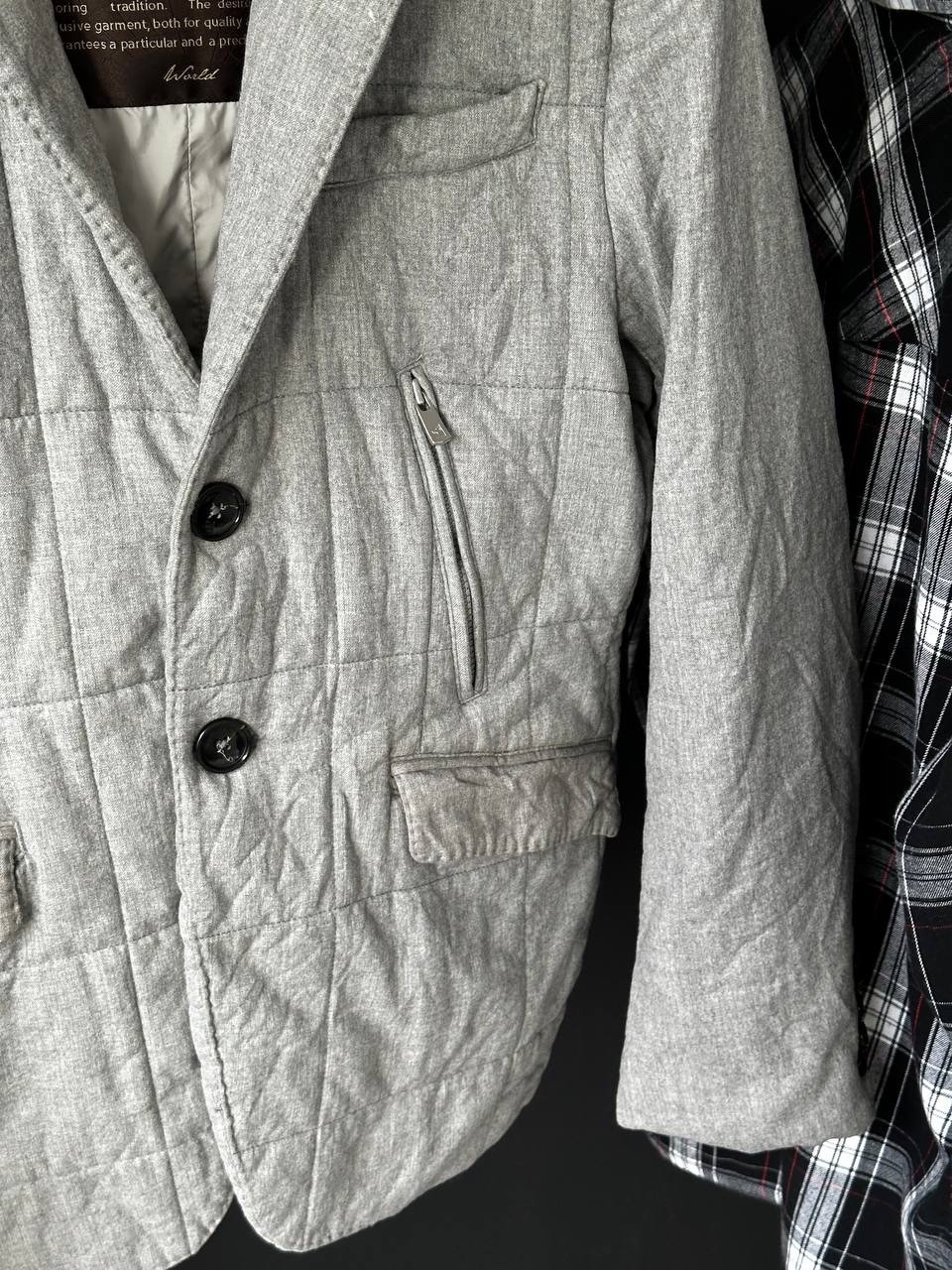 Montecore Wool Leather Double Breasted Lined Down… - image 5