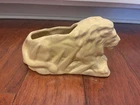 vintage 1940s Nelson McCoy Pottery Deco Style Lion Planter