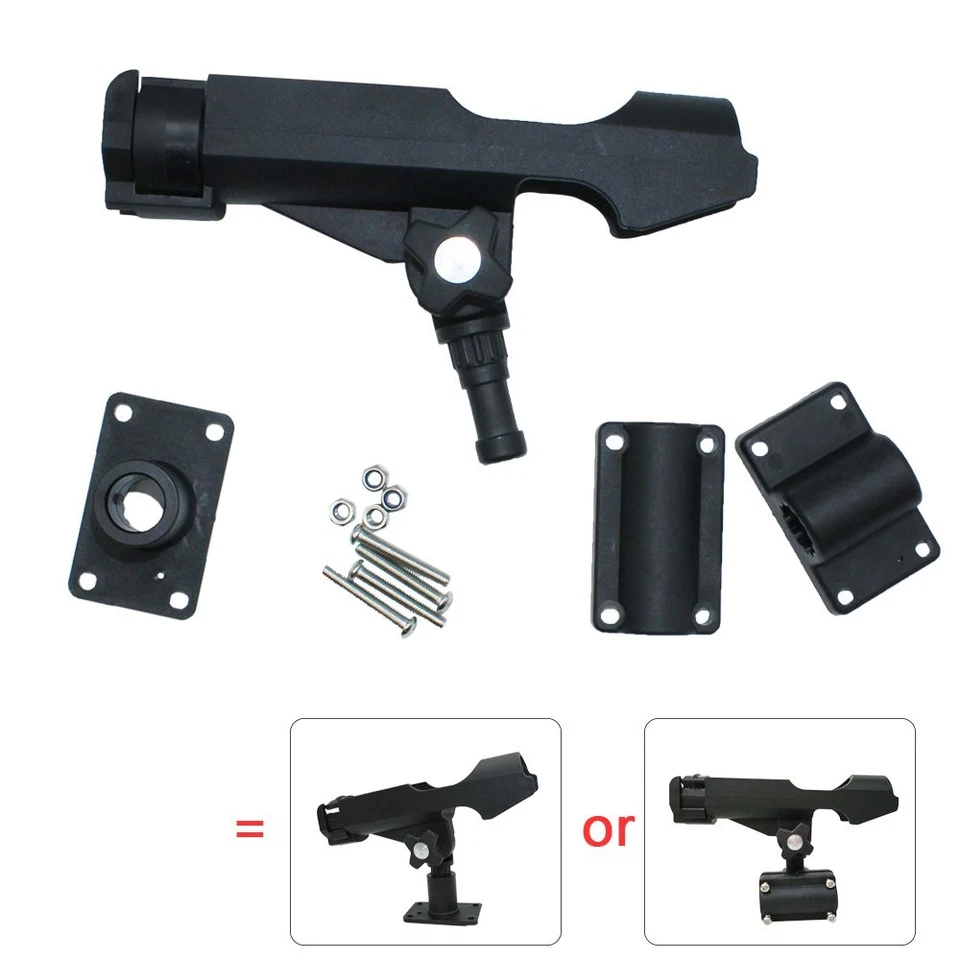 Soporte de caña Power Lock con 2 soportes laterales ajustables para caña de pescar para barco (2... Foto 4 de 4