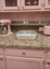 Pyrex Pink Gooseberry 1.5 qt Oven Dish #503 w/ Lid 1950s Kitchen Mint