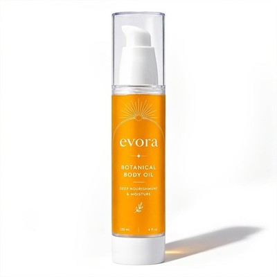 Evora Botanical Body Oil, Fast Absorbing Non-Greasy Deep Skin Moisturizing Oil