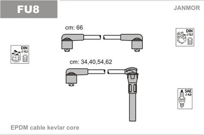 Zündleitungssatz JANMOR FU8 für BNG FORD GBG SCORPIO GBC GB4 SIERRA 2 Turnier 1