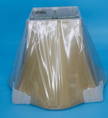 John Richard 189-AG Champagne Silk Bell Square Shade Scalloped Edge 8x18x13.5 Ne