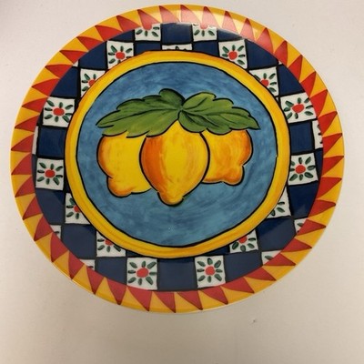 DOLCE & GABBANA CARRETTO LEMON PORCELAIN DESSERT PLATE NWOT