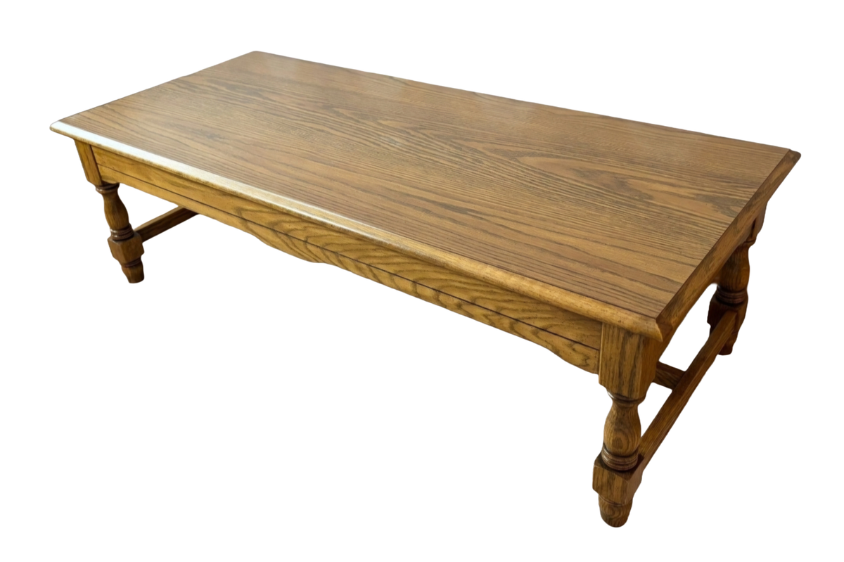 Vintage Mersman Oak Coffee Table 387-03 | Solid Wood 48