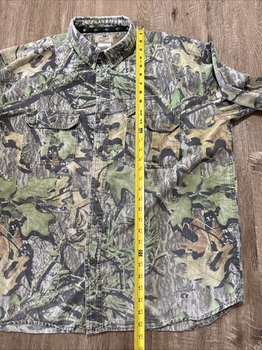 Mossy Oak Shirt Mens 2XL Green Obsession Camo Long Sleeve Hunting - Picture 5 of 11