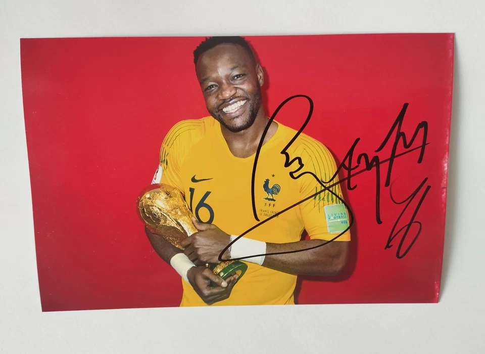 AUTOGRAPHE ORIGINAL STEVE MANDANDA PHOTO 10X15 GARDIEN DE BUT EQUIPE DE FRANCE - Photo 1/1