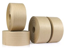 Reinforced Kraft Paper Packing Tape, 4 Pack 2.75 Inch X 380 Ft, Water Activated