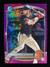 2025 Bowman Chrome BRYCE ELDRIDGE Rookie FUCHSIA REFRACTOR #/199 Giants RC SP