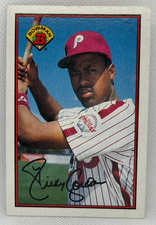 1989 Bowman Baseball Card Ricky Jordan Rookie Philadelphia Phillies #401