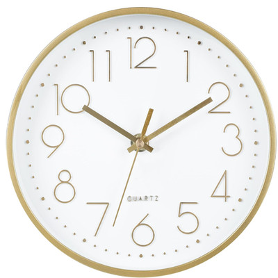 Wanduhr 20 cm modern ohne Ticken lautlos 3D Ziffern leicht lesbar Wohnzimmer Uhr
