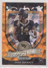 2021 Panini Prizm Draft Picks Crusade Orange Ice Prizm Sage Surratt #177 07rd