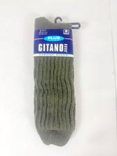 VTG 90's Gitano Slouch Socks Cotton Blend Green New Old Stock USA Made