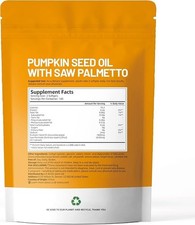 Pure Virgin Oil with Saw Palmetto Non-GMO Pumpkin Seed Oil Supports Hair