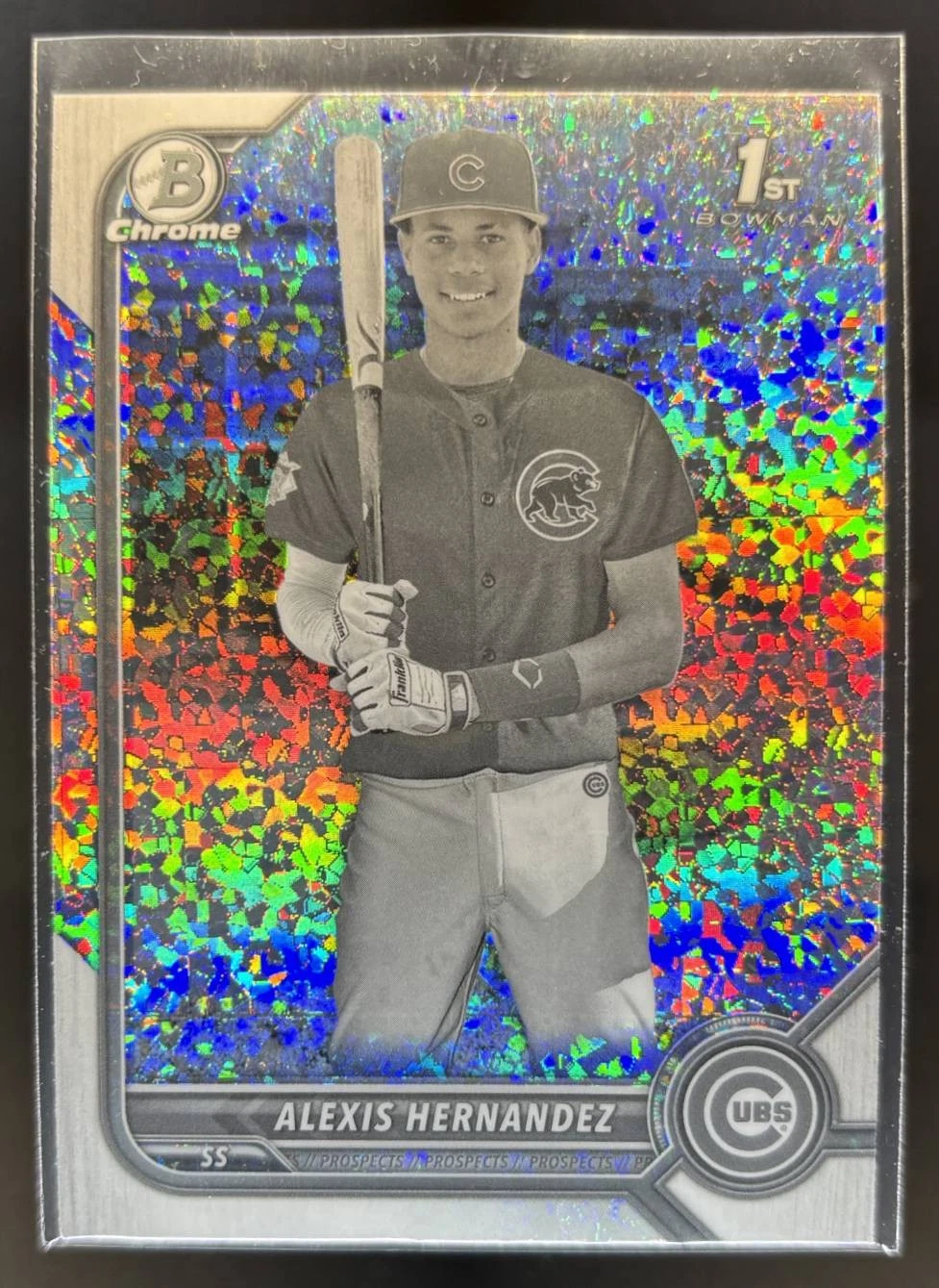 2022 Bowman Chrome Alexis Hernandez Black White Mini Diamond #BCP-172 1st Cubs