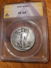 1937D Walking Liberty Half Dollar   ANACS VF 20