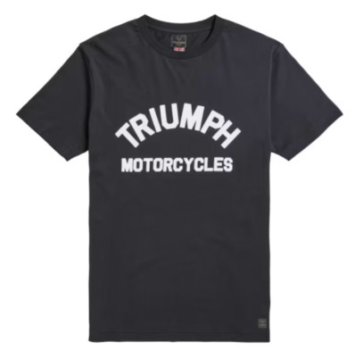 Triumph Motorcycle Burnham Arch Logo Tee Jet Black MTSS20010