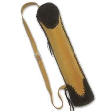 LONGBOW/HORSE BOW/RECURVE/COMPOUND BOW LEATHER SHOULDER BAG BACK ARROW QUIVER